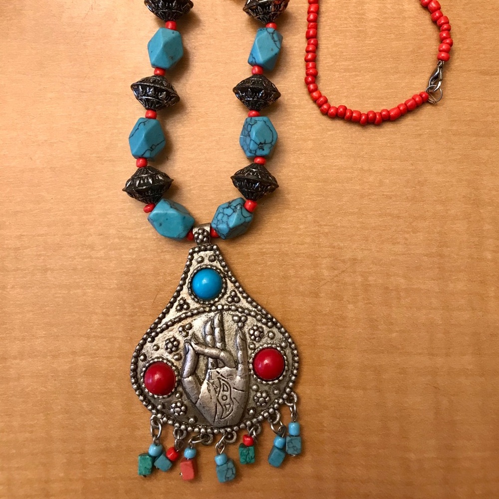 Hand Om Sign Necklace